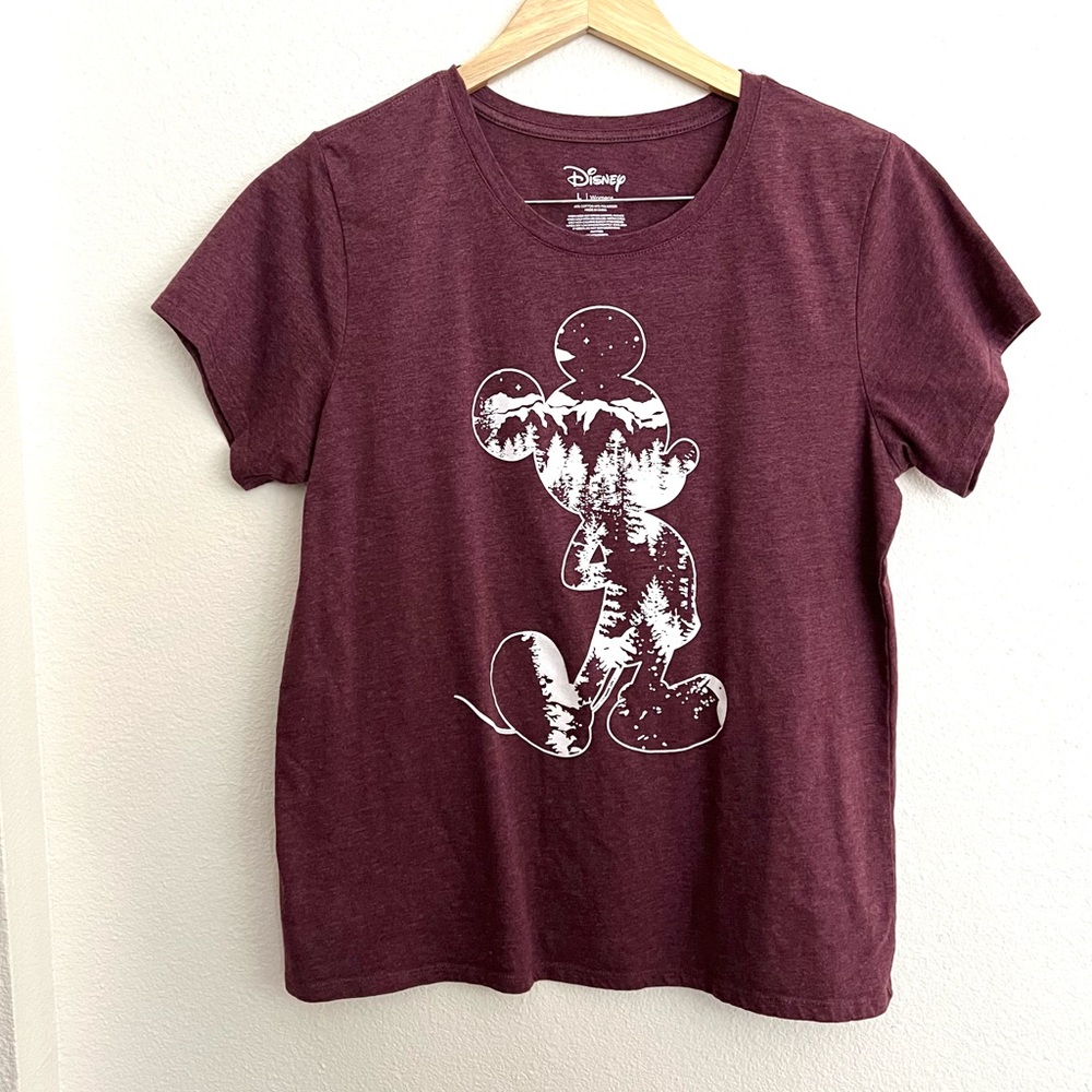Disney Mickey Mouse Silhouette Woods Family Fun T Shirt